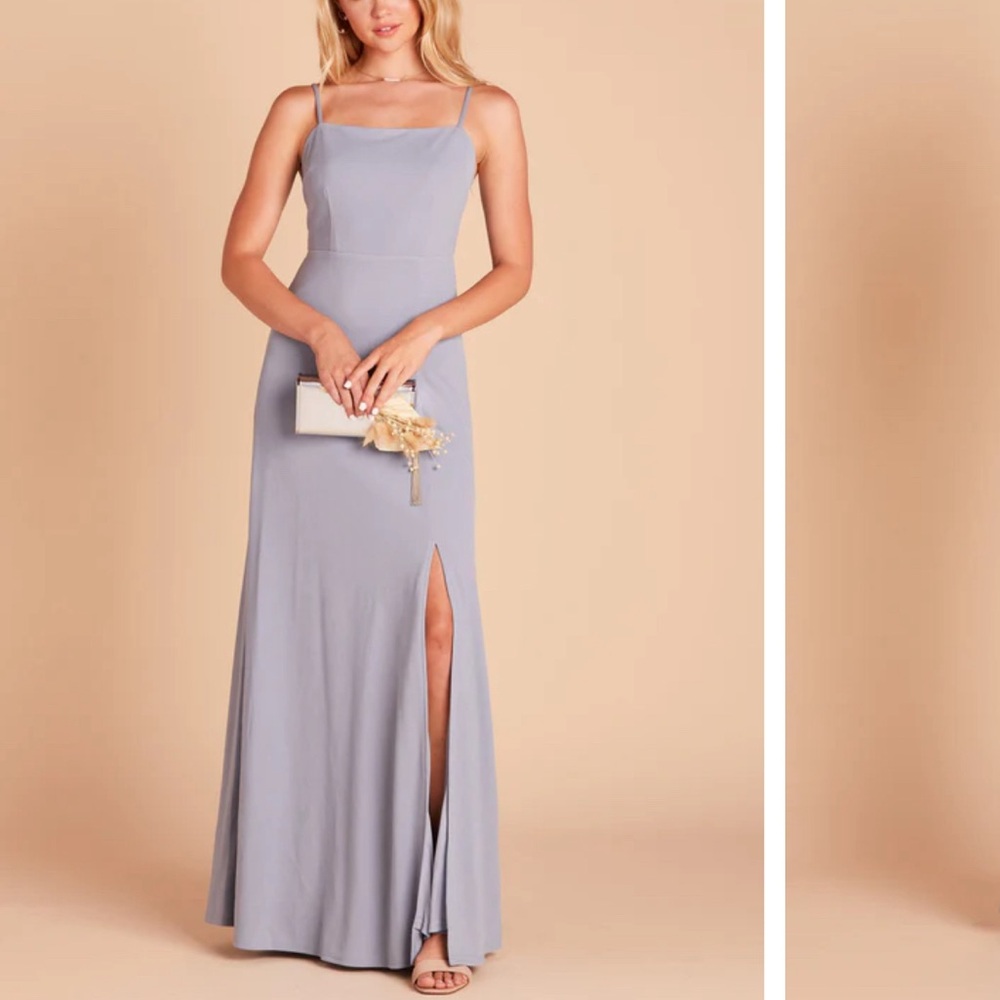 Birday Grey Benny Bridemaid Dress - Dusty Blue